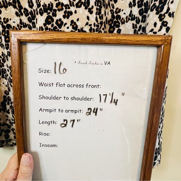 Lane Bryant Animal Print Blouse Sz 16 Ruffle Sleeves Mobwife Edgy Feminine - Picture 8 of 8